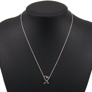 TIFFANY&Co. Loving heart Necklace Paloma Picasso Silver925 heart 2.6g Women